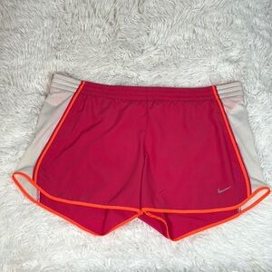 Nike Dri-Fit Pink, Orange & White Mesh Athletic Shorts